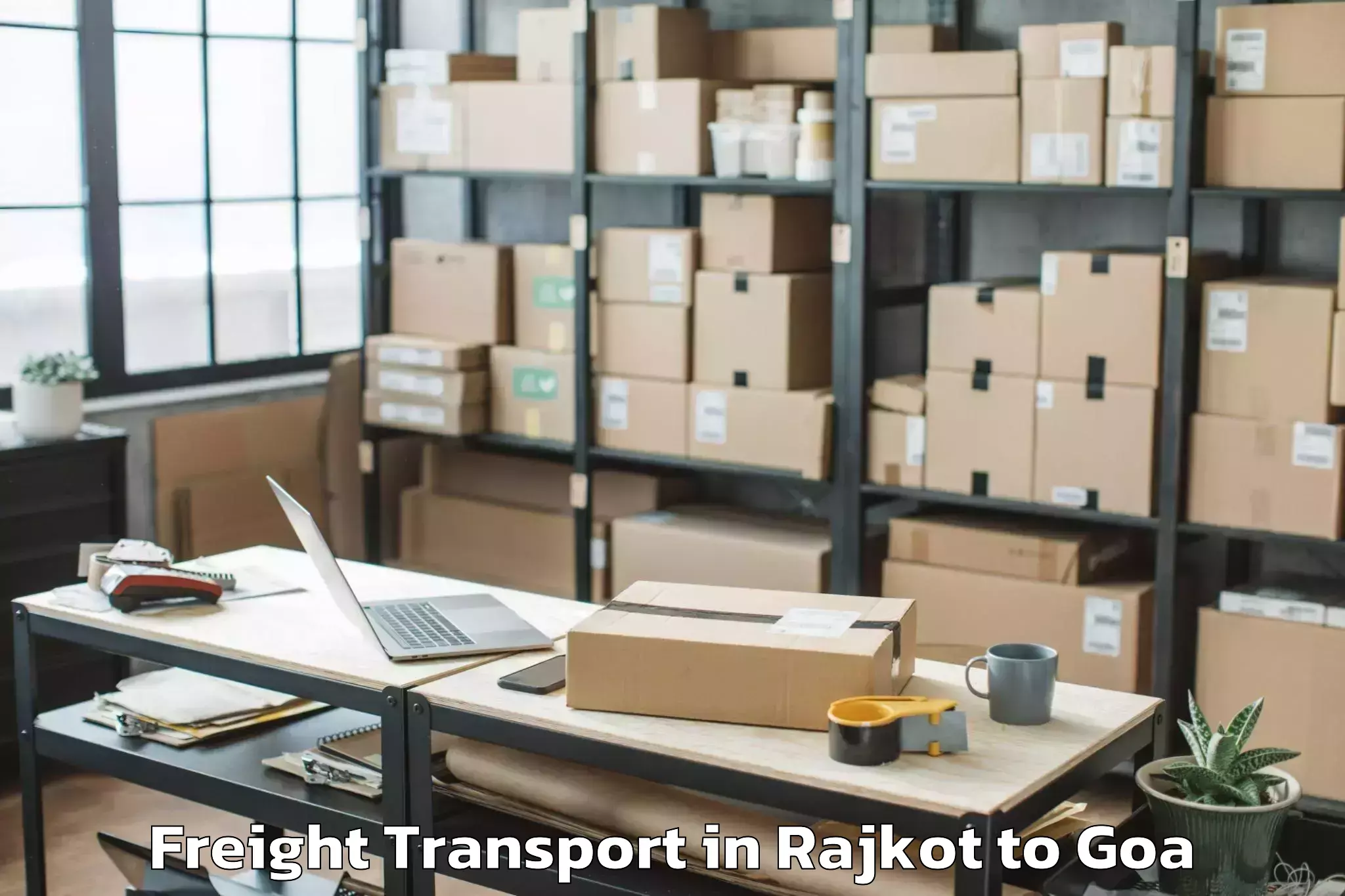 Trusted Rajkot to Saligao Freight Transport